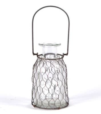 Wilco Home Jar with Chicken Wire Handle
