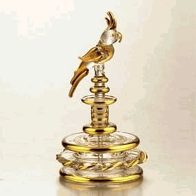 Egyptian Hand-Made Glass Parrot Bottle