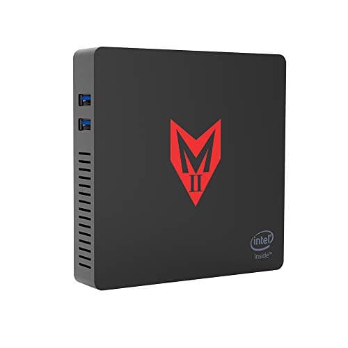 MII-V Mini PC Desktop License Windows 10 Multimedia Office Computer, 4GB Ram 64GB SSD, HDMI+VGA Dual Display, Intel Apollo Lake Celeron J3355 VESA Mount,Dual Wifi,UK Plug