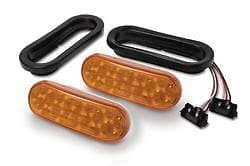 Custer CPL65R-STR Red Oval Self Contained LED Strobe Light Kit