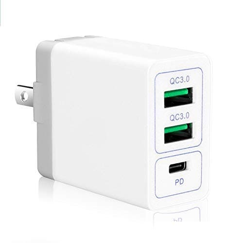 Quick Charge3.0 USB Wall Charger Adapter Charging Block Plug,30WTravel QC2.0 SmartPorts+Foldable Plug for SamsungS9S8 Note8,iPhoneX/8iPad LGNexusHTC&More