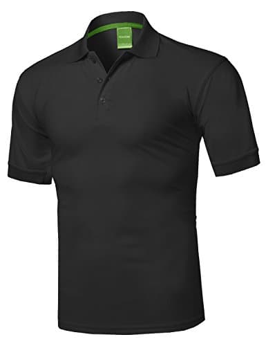 Men's Solid Cool Dri-Fit Active Athletic Golf Short Sleeves Polo Shirt