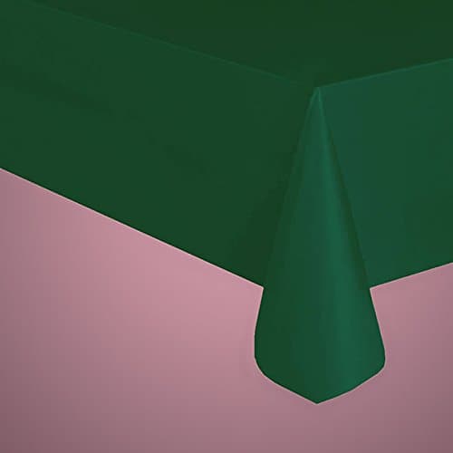 Heavy Plastic Table Covers 54" x 108" (3, Forest Green)