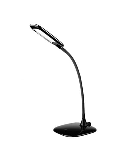 HJD Light Black Ultra-thin Portable Touch Control Smart Rechargeable LED Desk Lamp Reading Light with 3-Level Adjustable Brightness