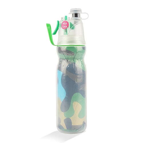 laize Spray Mist Squeeze Bottle, Unique Antibacterial Lids Design Mist Water Bottle Unique Mist Lock Design,Insulated Drinking & Misting Sport Water Bottle Mist Sprayer, Outdoor Hydration 590ml