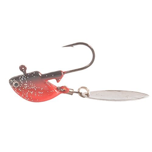 Hanxing Joint Silver Glitter Red 1/4oz Willow Bladed Spin Jig Heads Original Jig Head