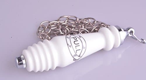 Traditional Style Ceramic Chrome Chain Flush Pull for high level cistern toilet