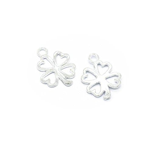 15 PCS Silver ,bronze ,gold, Ancient silver Four Leaf Clover Charms , Four Leaf Clover Pendants,Clover Charms