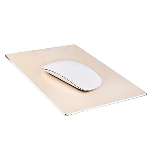 RANHE Rectangular Aluminum Mouse Pad for Macbook iMac PC Laptop(Gold)