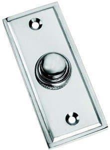 Polished Chrome Rectangular Victorian style Door Bell Push / Switch (PC183) by OriginalForgery
