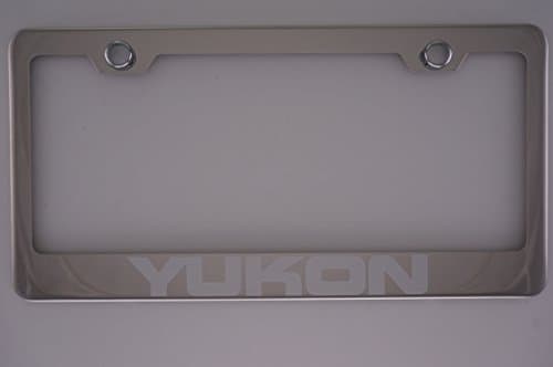 GMC Yukon Chrome License Plate Frame with Caps