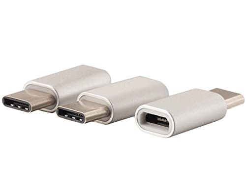 3PCS USB-C to Micro USB Adapter for Data Syncing and Charging Convert Connector（Aluminum Silver）