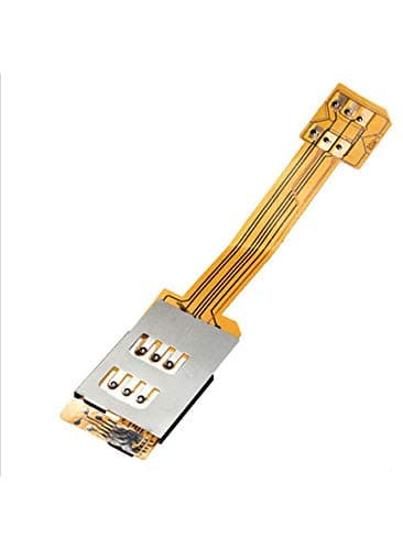 Two SIM DUAL SIMCARD DOUBLE CHIP CARD Adapter Holder CASE FOR IPHONE 5 5S 6 new new