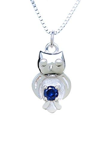 Sterling Silver Pendant Charm Owl September