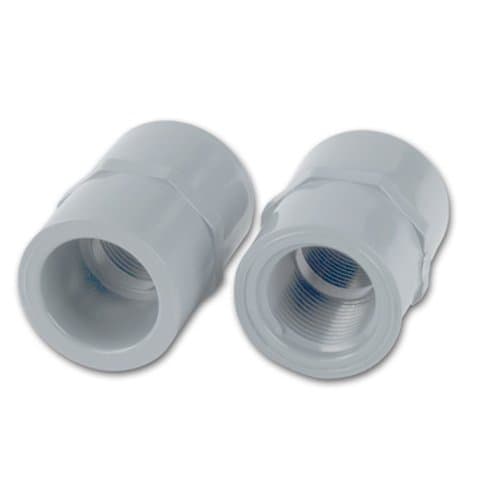 4" Light Gray Schedule 80 CPVC Female Adapter Threaded x Socket