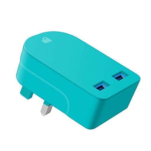 AMO Multi USB Charger, Folding 3 Pin UK Plug, 3.1A/15W UK USB Charger Compatible For iPhone/iPad/iPod/Samsung Galaxy Tab/HTC/Windows Phone/Tablet