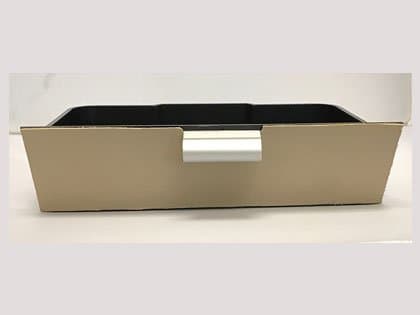 Tesla Model S, Tesla Model X, Dash Drawer with Tan Leather wrapped front face