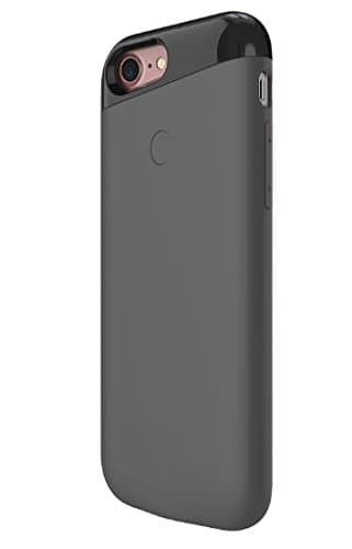 iPhone 7 3 in 1 smart battery case (case/power bank/dual sim dual standby) (iOS 7.0 or Above, Bluetooth V4.0 or Above), 2200 mAh by ELIJOS - Gray