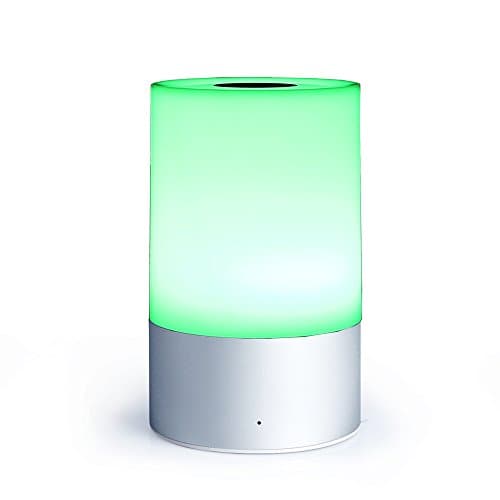 Bedside Lamp, Touch Sensor Table Lamp, Dimmable Warm White Light, RGB Color Changing Smart LED Atmosphere Lamps