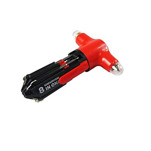 L JENSEN Multi-Function Hammer Car Safety Hammer Swiss Army Knife Field First-Aid Screwdriver 8 in 1