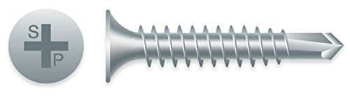#10 x 4" Phillips Bugle Head ZINC Plated SELF-Drilling Screws 1M Box