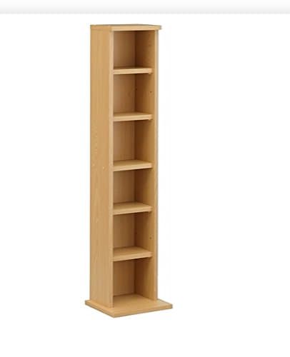 Deluxe CD/DVD Media Display Shelf - Beech Wood