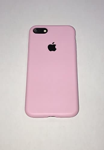 iPhone 7 Silicone ,Ultra Thin Phone Cases with Apple Logo Cut (pink)