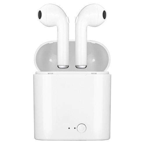 MKSC Enterprises Mini Wireless in-Ear Design Headset with Bluetooth V4.2,Rechargeable Battery,Perfect Sound Quality, Sweat Proof Compatible with All Smartphone Device - White