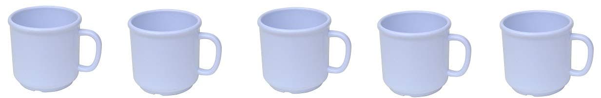 6 Pack Set - SAN Plastic - Hot Beverage Mug, White - 10 Ounce (5)