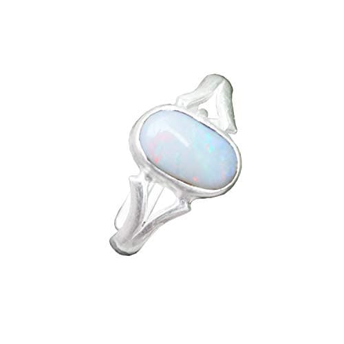 2.50 Ratti Natural Opal Silver Plated Adjustable Ring for Man and Woman with Lab Certificate