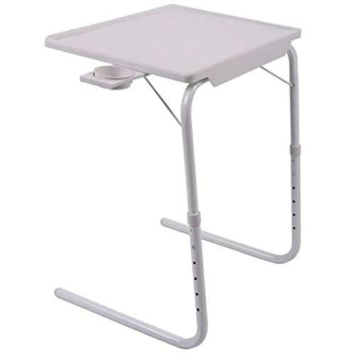 2 Desk Table Computer Tray Organizer Office Destop Home With Cup Holder White