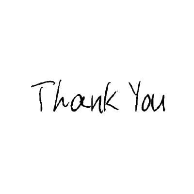 7009B Scribbled Thank You Stamp, Black