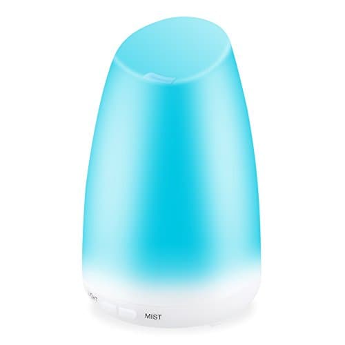 110ML Essential Oil Diffuser Aromatherapy Diffuser Portable Ultrasonic Oil Diffuser with Mist Mode Adjustment, Waterless Auto-Off and 7 LED Color Moon Light for Office Home Bedroom Baby Room