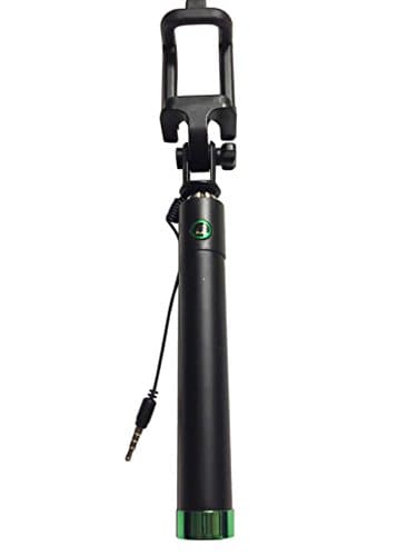 Selfie Anytime Monopod Selfie Stick with Extendable Handheld Wireless Bluetooth Built-in with Handle for Iphone 6 Plus 6 5s 5c 5 4s 4 , Samsung Galaxy Android Smartphone Cell Phone Green