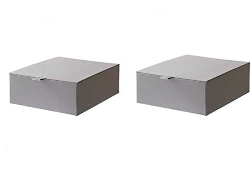 Ikea PALLRA Storage Organizer Box with Lid 2 Pack ( gray）