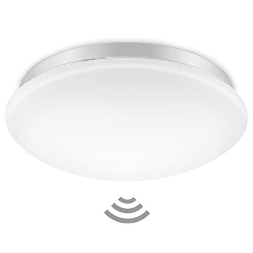 Elrigs 10-Inch LED Motion Sensor Ceiling/ Wall Light, Motion Sensitivity, Time and Twilight Setting Adjustable,12W (100W Equivalent), Daylight (6000K)