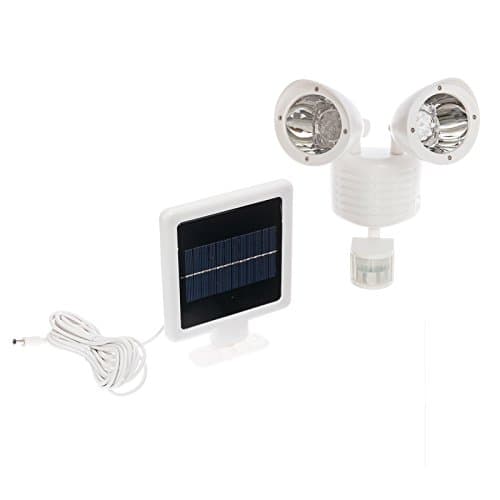 22 LED Solar Powered Motion Sensor Security Flood Spot Light (White)