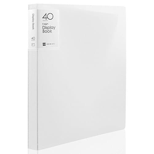Shuter Protector Presentation Book, A4 Size, 160-Page Capacity,Available for Report Sheets,Artworks,Music Sheets,Clippings (40-White)