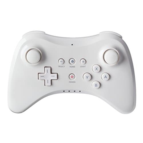 Wii U Pro Controller Gamepad | White | Wireless + Rechargeable Bluetooth | Dual Analog Joystick by Gentoo