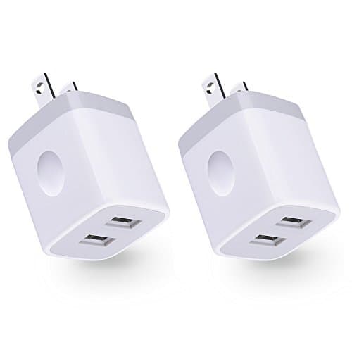 Wall Charger,Charger Brick,Usb Brick Power Cube CableLovers 2.1A Wall Charger Adapter Dual Port Quick Charger Block for iPhone 7/6S/6S Plus/6 Plus/6/5S/5, Samsung Galaxy S7/S6/S5 Edge, LG, HTC, Huawei
