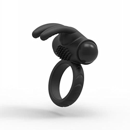 IDJUS Male E-jaculation Time P-enis Vibrating Massage Ring Delay Vibrating Ring, Couple Effectively Delay - Black