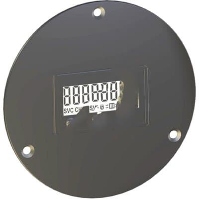 3410-1010, Electronic, Hour Meter, AC or DC, 0.28 in. 8 Digit LCD, Voltage in, 3-Hole Case
