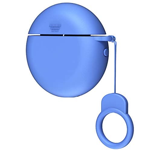 Compatible with Huawei FreeBuds 3 Case Solid Color Soft Silicone Carrying Case Wireless Bluetooth Earphones Protective Cover (Light Blue)