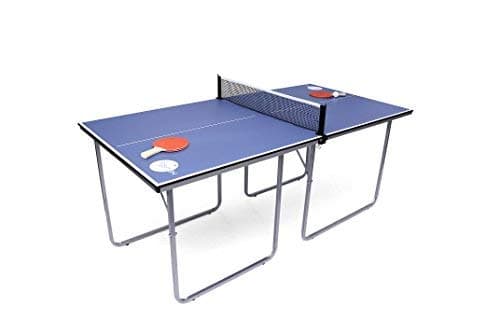 Haxton Midsize Compact Table Tennis Table Great for Small Spaces and Apartments – Multi-Use Free Standing Table - Compact Storage Fits in Most Closets - Net Set Included - No Assembly Required