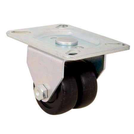 E.R. Wagner Caster, Low Profile Medium, Roller Bearing, Rigid, Type-Duratex Single, Cap.= 500 lbs. (1 Each)