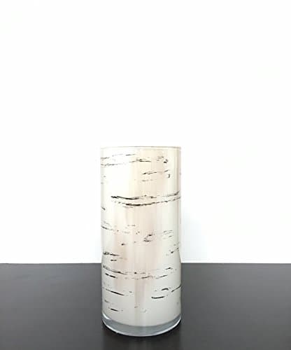 Birch Tree Vase Hand Painted Glass Waterproof