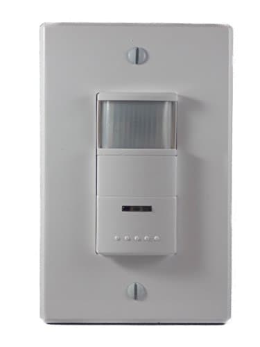 Motion Sensor Light Switch – Great 800W Dual Technology PIR Motion Activated Wall Switch for Home or Business – No Neutral Line Required – Single Pole – Adjustable Timer(1 Pack)