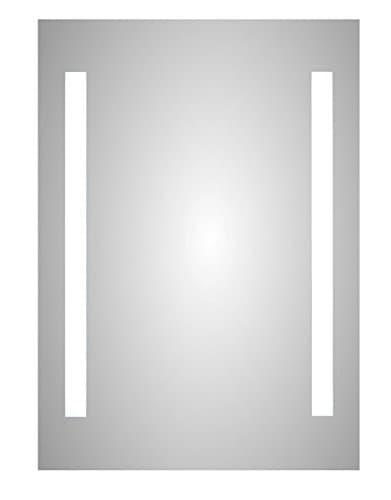 Meek Mirrors Frameless Backlit LED Light On Sides Bathroom Mirror with Easy Mounting and On-Off Switch - 18 inch by 36 inch (ML1011-1836)