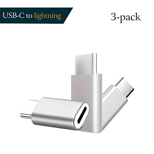 USB-C to L JACK Adapter, L JACK to TYPE-C Adapter Female Connector, Data Syncing and Charging for Huawei Honors Xiaomi Samsung Letv and Other Type C Devices with L JACK Cables [3 Pack]