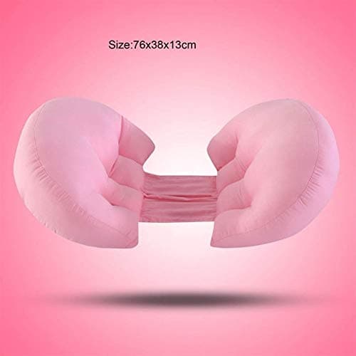 DASHUAIGE Multi-Function U Shape Pregnant Women Pillow Belly Support Side Sleepers Plaid Pregnancy Body Pillows for Maternity (Color : Pink)